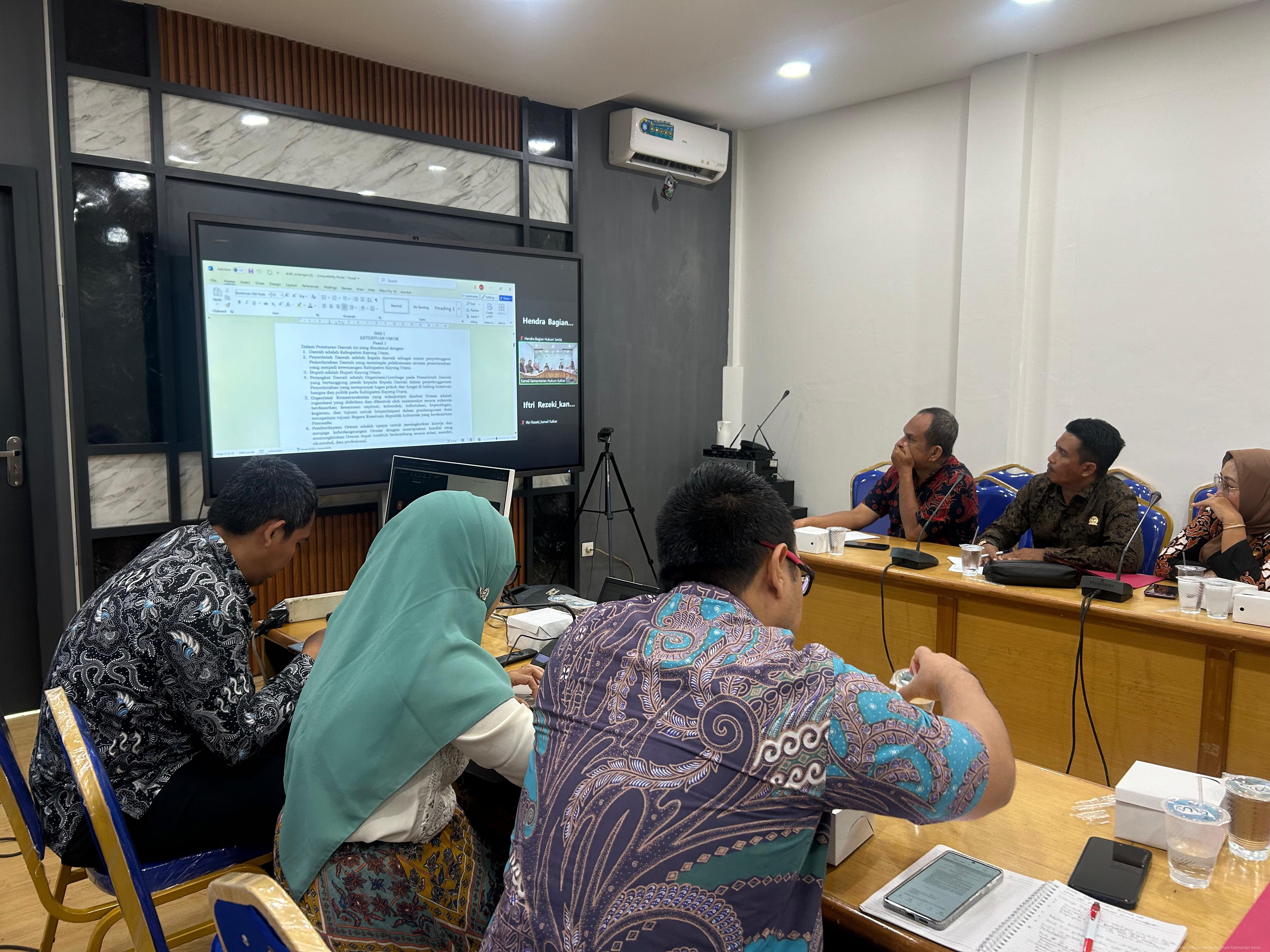 Harmonisasi Rancangan Perda Ormas Kayong Utara, Dorong Peran Strategis Organisasi Kemasyarakatan